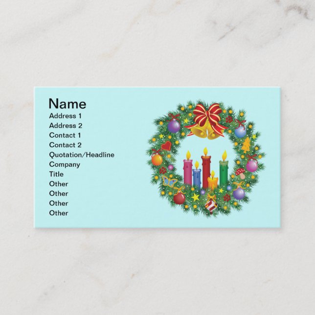 Julkranvisitkort Visitkort (Framsida)