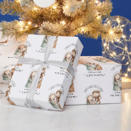 Julkriftspapper med julens historia - Kristet pres Presentpapper