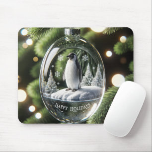 Julkristalldekoration med Penguin Musmatta
