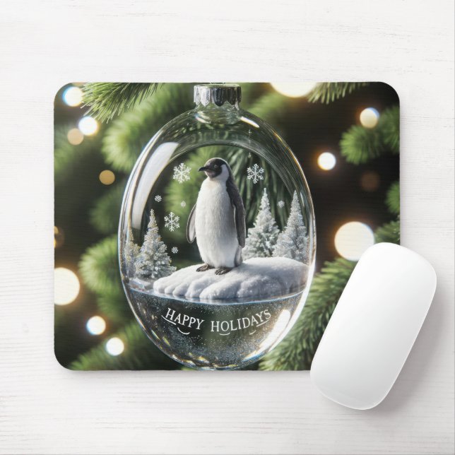 Julkristalldekoration med Penguin Musmatta (Med mus)