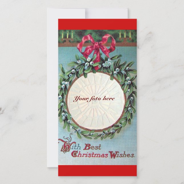 JULKRONA MED MISTEL JULKORT (Framsida)