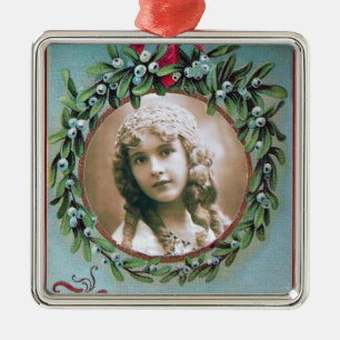 JULKRONA MED MISTLETOESFOTOMALLEN JULGRANSPRYDNAD METALL