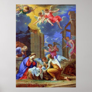 Julkrubba Charles Poerson 1665 Poster