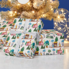 Julkrubba Ecru Handritad Jul Presentpapper