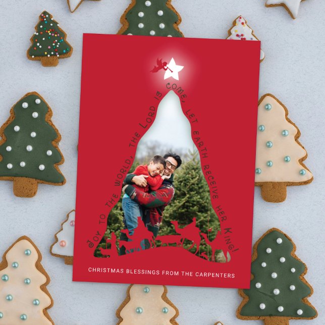 Julkrubba fotokort kort (Skapare uppladdad)