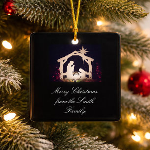 Julkrubba God Jul Keramisk Ornament