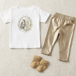 Julkrubba i silver och guld jul t shirt
