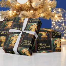 Julkrubba Inpackningspapper Presentpapper