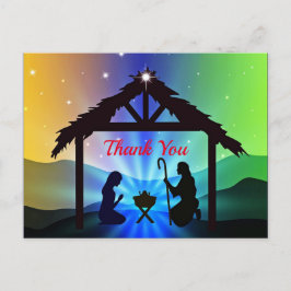 Julkrubba Jul Grafik Tack Vykort