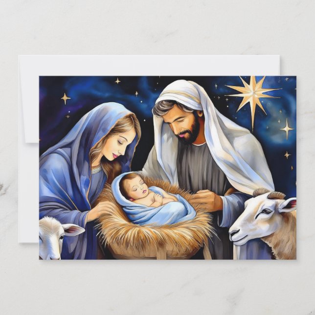 Julkrubba  julkort (Framsida)