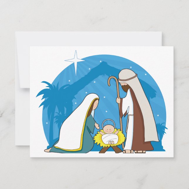 Julkrubba Julkort (Framsida)