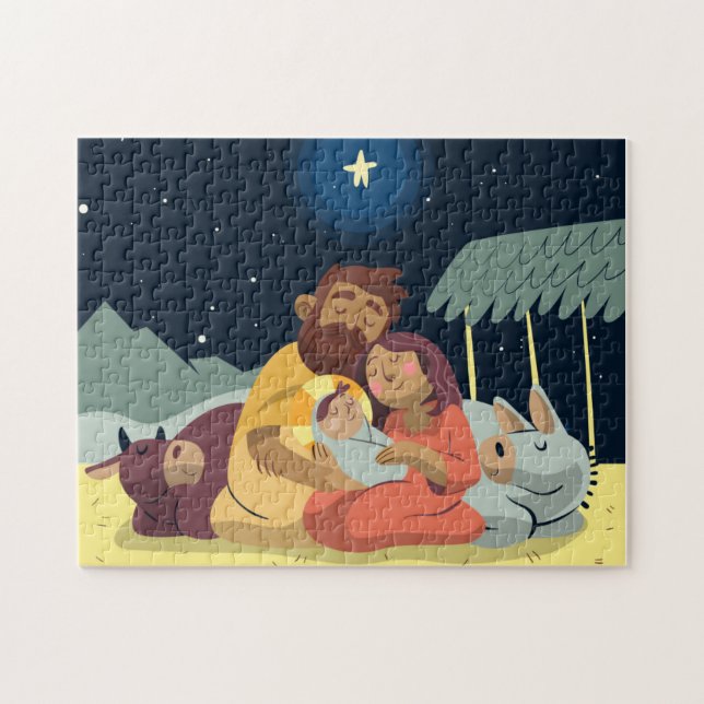 Julkrubba Julpussel Pussel (Horisontell)