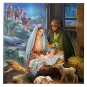 Julkrubba Kakelplatta