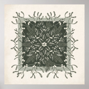 Julkrubba Mandala Affisch