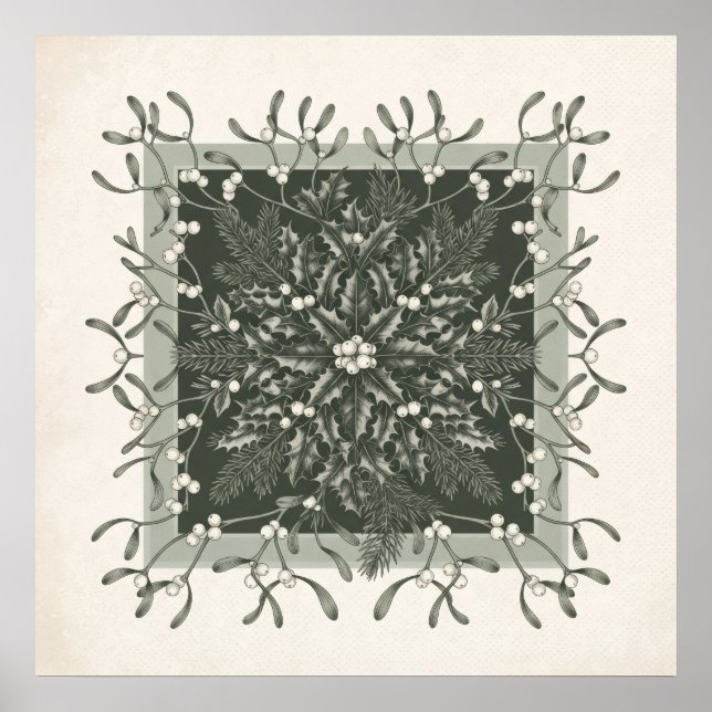 Julkrubba Mandala Affisch (Framsidan)
