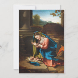 Julkrubba | Maria och Jesusbarnet religiöst Julkort