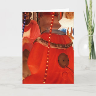 Julkrubba med avkänning av ironi helgkort