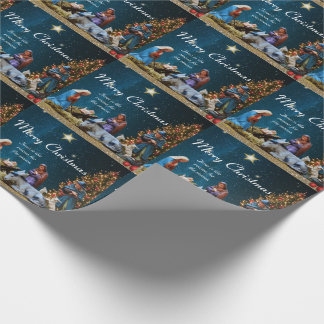 Julkrubba med citat presentpapper