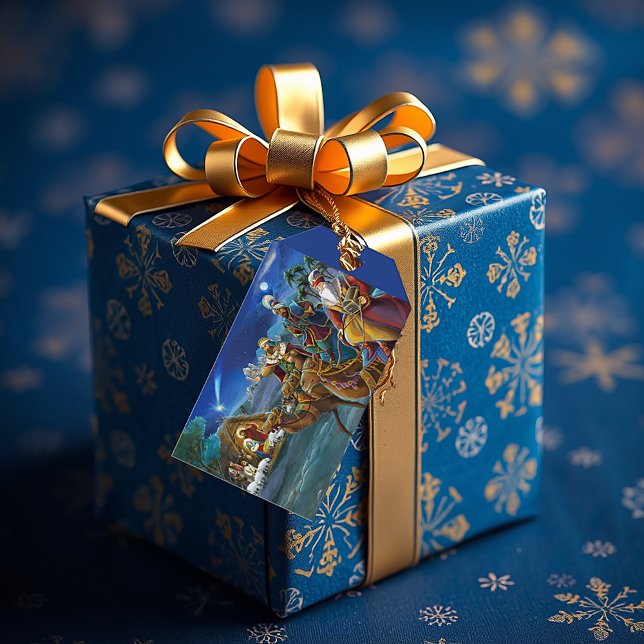 Julkrubba med vise män julhelg  presentetikett (Skapare uppladdad)