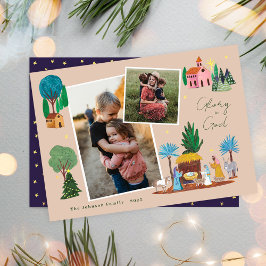 Julkrubba Religiös Familj 2 Bilder Julen Inbjudningar