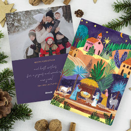 Julkrubba Religiöst Familjefoto Julen