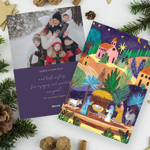 Julkrubba Religiöst Familjefoto Julen