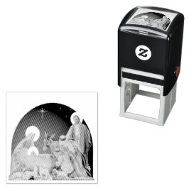 Julkrubba Självfärgande Stämpel