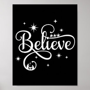 Julkrubba Troende Kristna Familj God Jul Poster