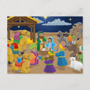 Julkrubba Vykort