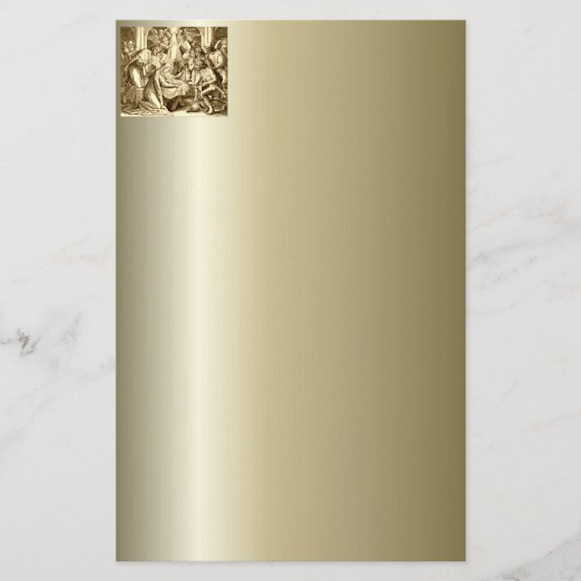 Julkrubbagåvor för jul brevpapper (Framsida)