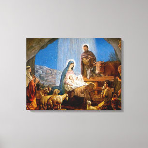 Julkrubbagåvor för jul canvastryck