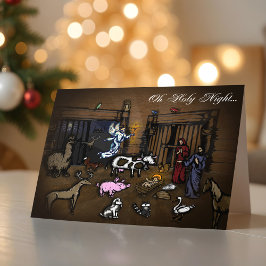 Julkrubbajulkort Helgkort