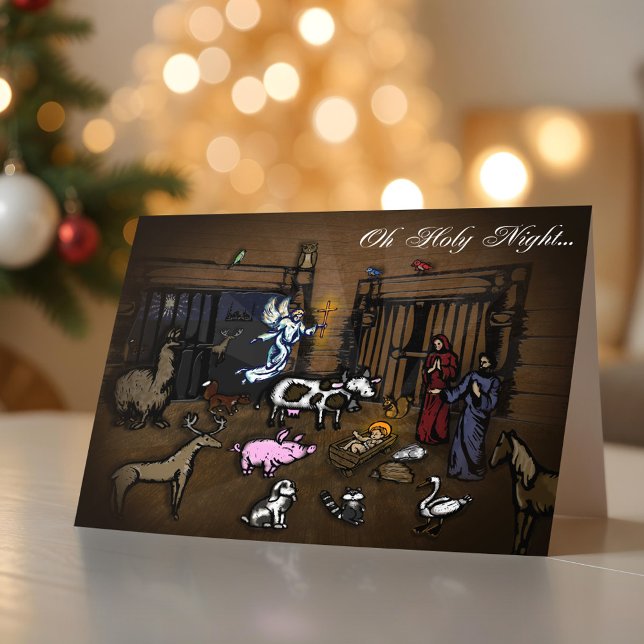 Julkrubbajulkort Helgkort (Nativity Scene Christmas Card)