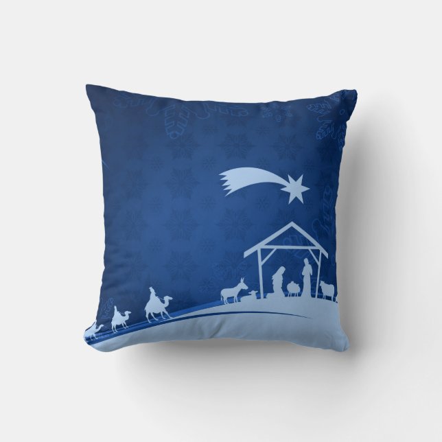 Julkrubban med tre kloka manar kudder kudde (Framsida)