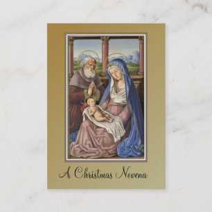 Julkrubban Novena Jesus Maria Heligt Kort
