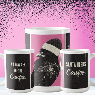Julkrus för Crow Santa Rosa Svart Cawfee Kaffemugg