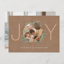Julkrutans Joy Glad helg Photo Card Tack Kort