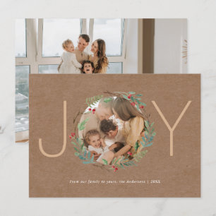 Julkrutans Joy Glad helg Photo Card Tack Kort