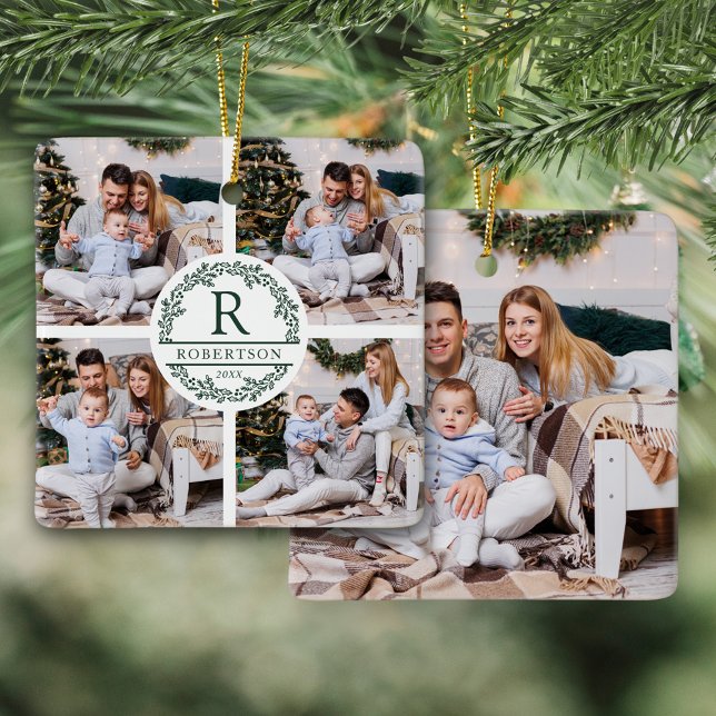 Julkrutans Monogram 5 Photo Julgransprydnad Keramik (Skapare uppladdad)