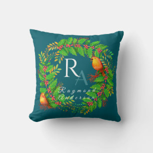Julkrutans Monogram Ocean Blue Kudde