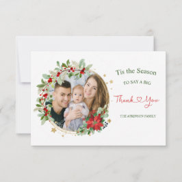 Julkrutning Poinsettia Photo - tackkort Tack Kort