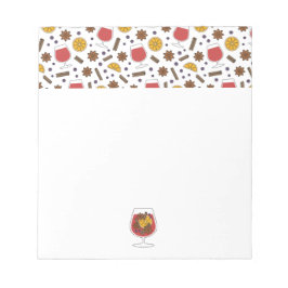 Julkryddor, rödmullade helgdagar vin anteckningsblock