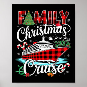 Julkryssning för familjen 2025 Matchande familjekr Poster
