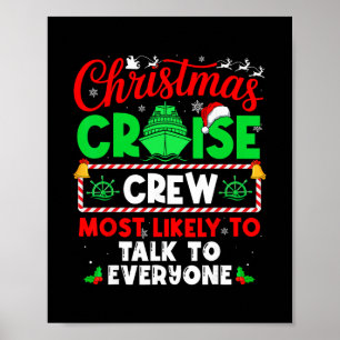 Julkryssningsbesättning Mest sannolikt att prata m Poster