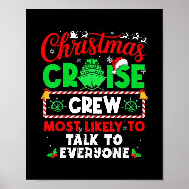 Julkryssningsbesättning Mest sannolikt att prata m Poster (Framsidan)