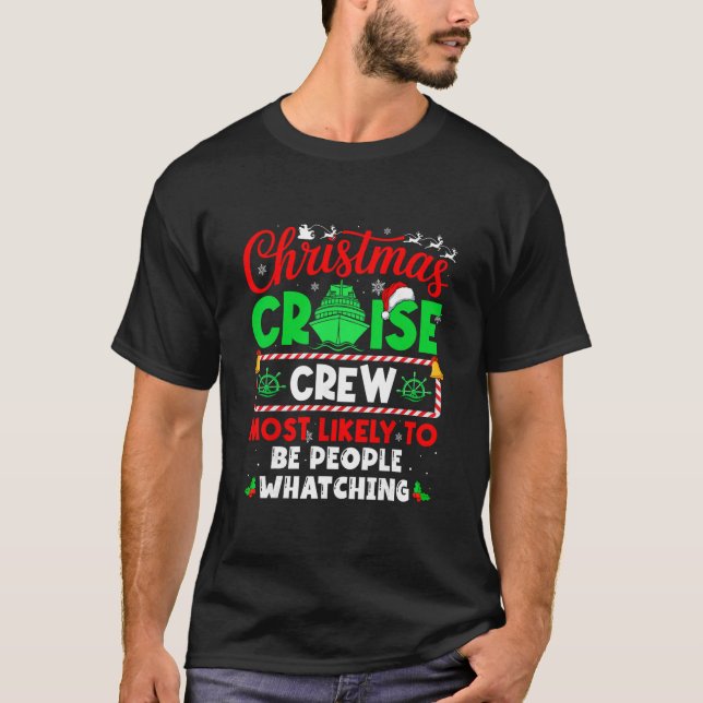 Julkryssningsbesättning som troligen är människor  t shirt (Framsida)