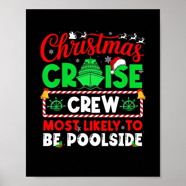 Julkryssningsbesättning som troligen är poolside  poster (Framsidan)