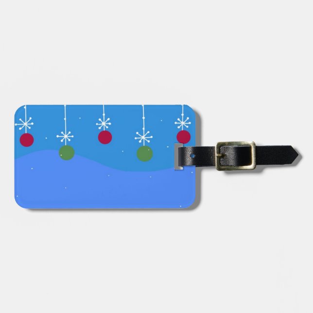 Julkulor och snöflingor bagagebricka (Horisontell Framsida)