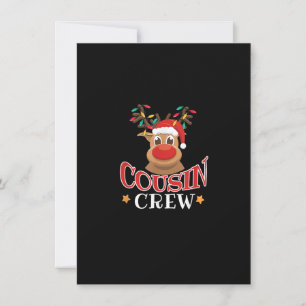 Julkussin Crew Funny Reindeer Matching Paja Inbjudningar