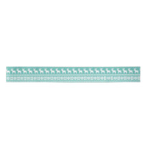 Julkust Teal Snowflake Reindeer Mönster